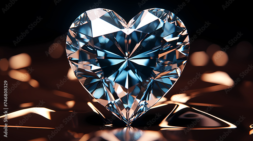 Diamond background, gemological idea and spiritual theme concept