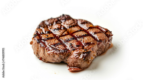 Delicious beef steak medium grilled. Generative Ai