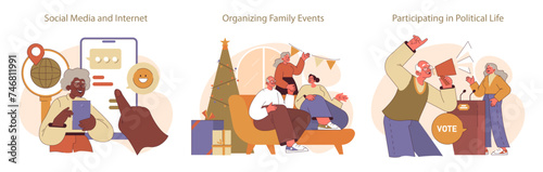 Retirees' activities set.