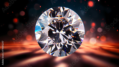 Diamonds, precious gemstones on soft light background