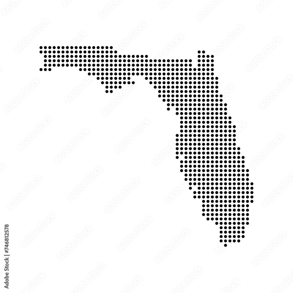 Florida state map in dots