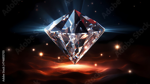 Diamonds, precious gemstones on soft light background © Derby