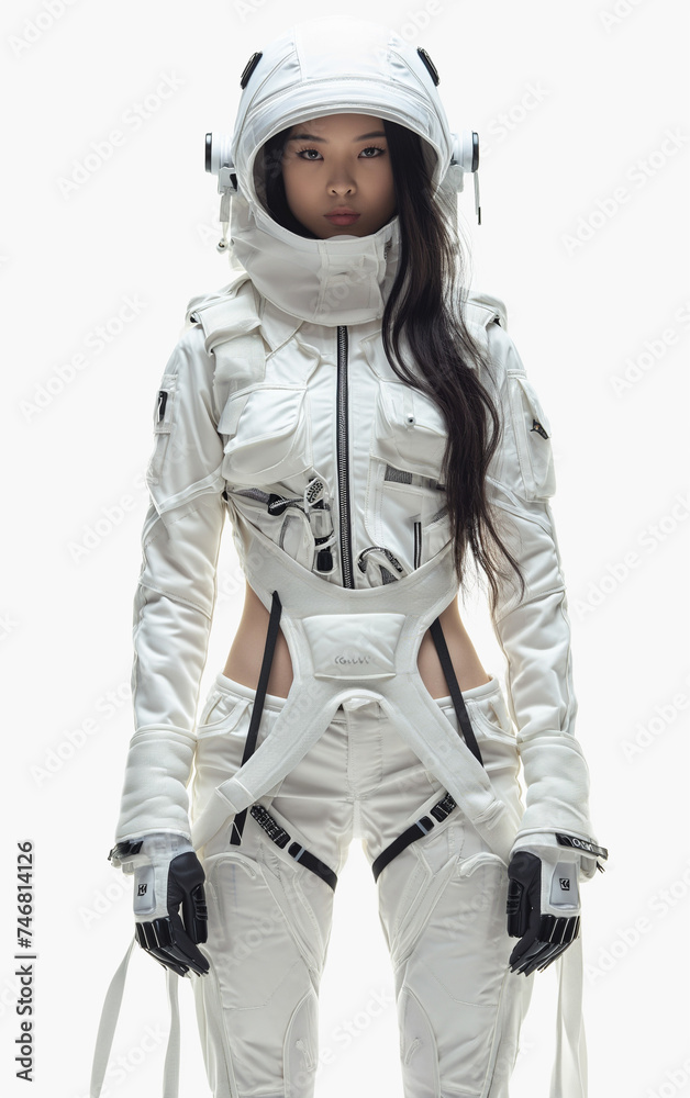 Futuristic Glamour: Cyberpunk Fashion Model Portrait Futuristic Glamour: Cyberpunk Fashion Model Portrait
