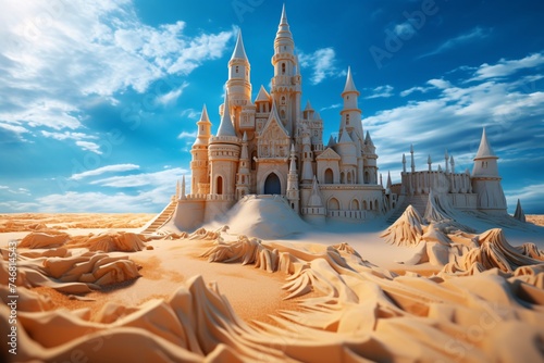 a sand castle in the desert