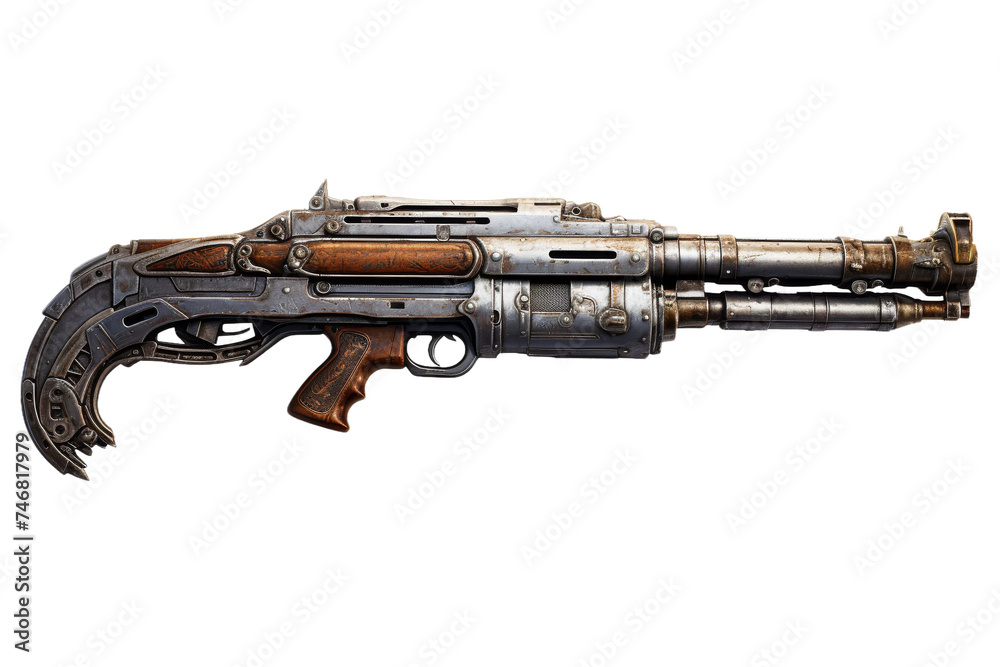 Tactical Shotgun with Pistol Grip Isolated on Transparent Background - obrazy, fototapety, plakaty 