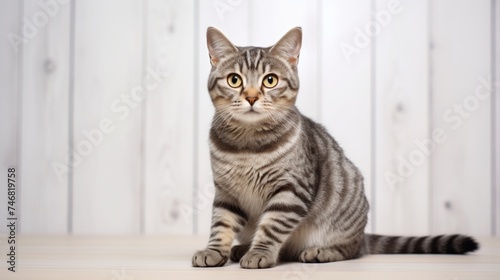 American Wirehair cat Ai Generative © 3DLeonardo