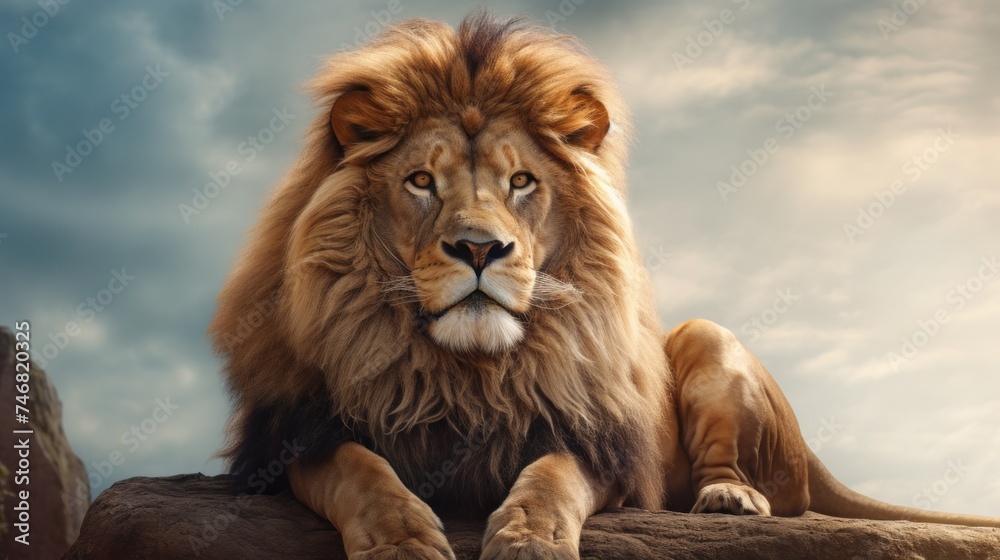 Obraz premium Cape Lion Ai Generative