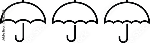 Umbrella icon set vector illustration