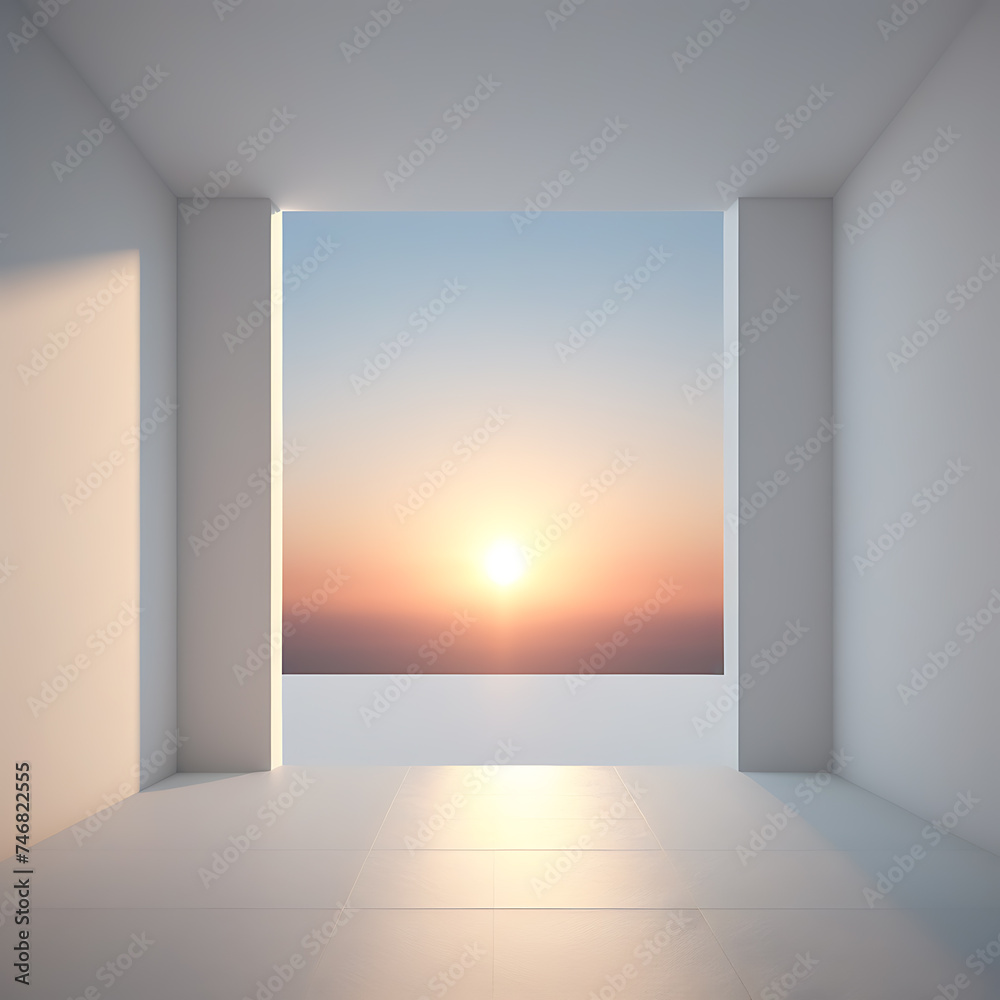 empty room with a window empty room with a window