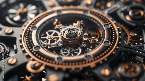 Close up of a beautiful luxury watch creating an elegant and artistic abstract background.