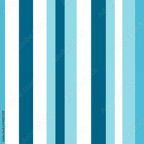 Seamless repeating pattern of vertical stripes in shades of blue and white create a classic and clean design.