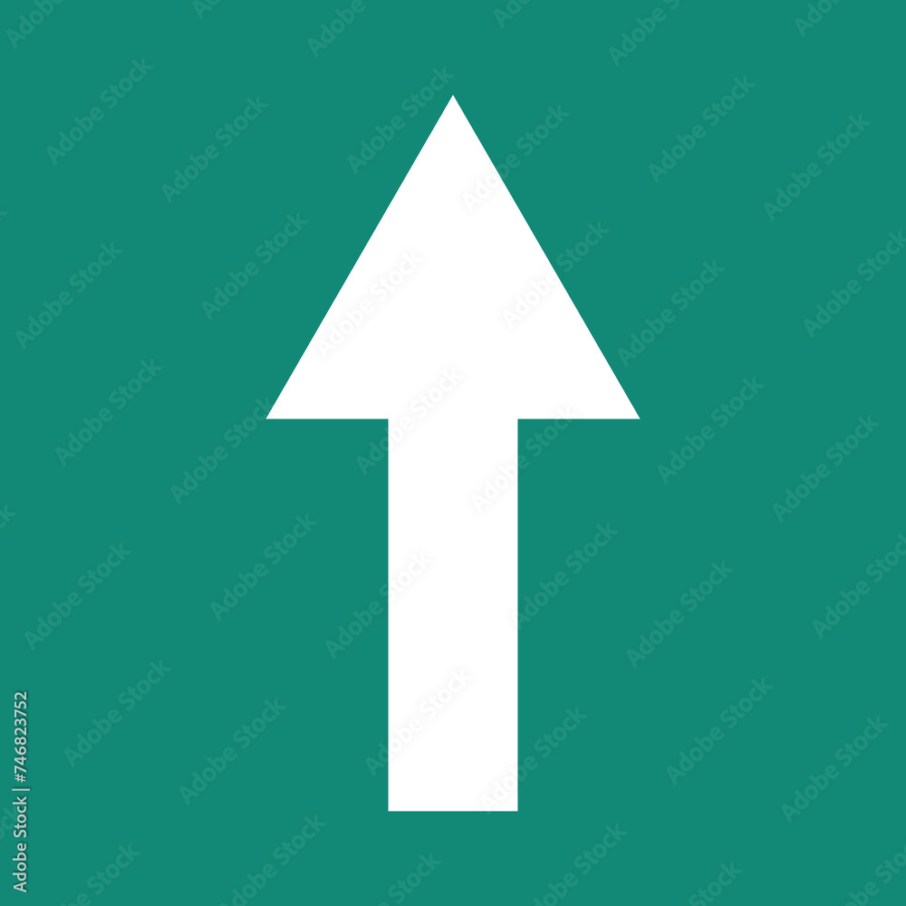 Arrow on a green background emergency exit sign building Arrow on a green background emergency exit sign building
