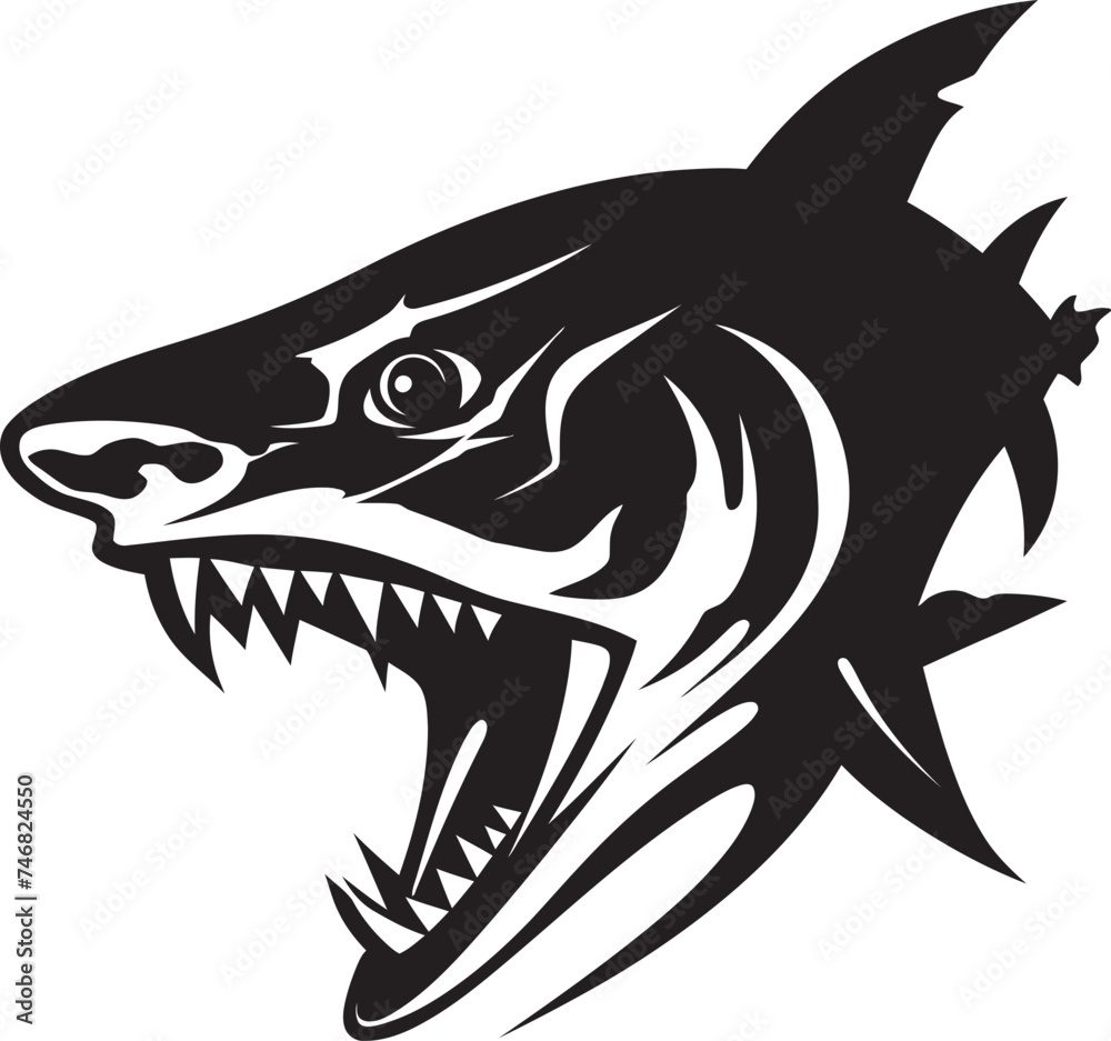 Obraz premium Coral Cascade Freshwater Fish Design Logo Sketches Ripple Rhapsody Tropical Fish Logo Vector Inspirations
