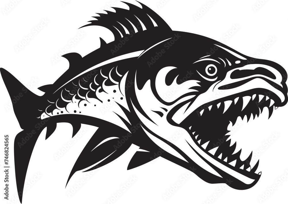 Flora Fins Tropical Freshwater Fish Vector Sketches Cascade Chronicles Artistic Fish Design Vector Logos