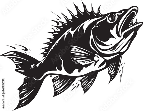 Reef Reflections Tranquil Freshwater Fish Iconic Vector Artistry Riverine Royalty Elegant Tropical Fish Design Logo Graphics