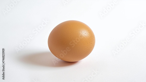 single chicken egg isolated on white background. Generative Ai
