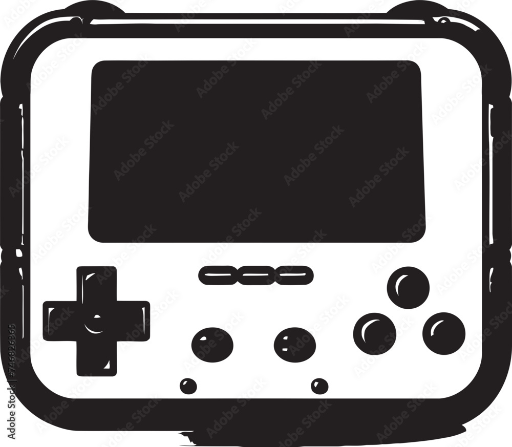 Pocket Arcade Legacy Portable Console Vector Design Blast from the Past Retro Gaming Device Logo Pocket Arcade Legacy Portable Console Vector Design Blast from the Past Retro Gaming Device Logo