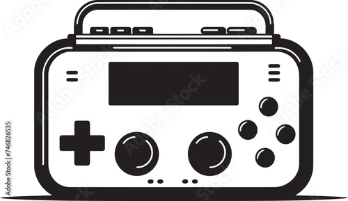 Retro Gaming Legacy Retro Portable Console Icon Pocket Sized Nostalgia Haven Vintage Console Emblem