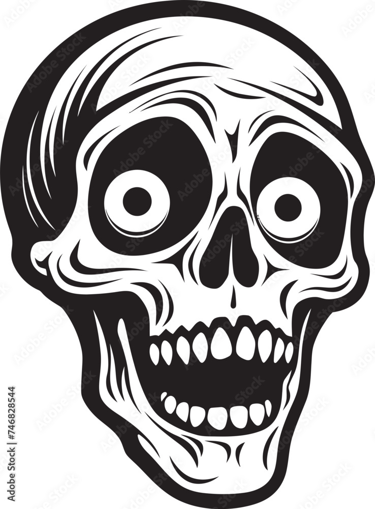 Bone Chilling Emblem Startled Skeleton Icon Terrifying Surprise Logo Shocked Vector Graphic Bone Chilling Emblem Startled Skeleton Icon Terrifying Surprise Logo Shocked Vector Graphic