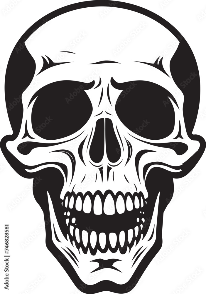 Dreadful Skeletal Icon Startled Vector Graphic Haunting Surprise Badge Shocked Skeleton Design Dreadful Skeletal Icon Startled Vector Graphic Haunting Surprise Badge Shocked Skeleton Design
