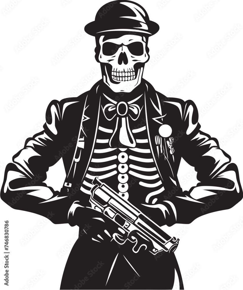 Rifle Raiders Gunslinging Skeleton Icon Skele Sniper Squadron Firearms Graphic Logo Rifle Raiders Gunslinging Skeleton Icon Skele Sniper Squadron Firearms Graphic Logo