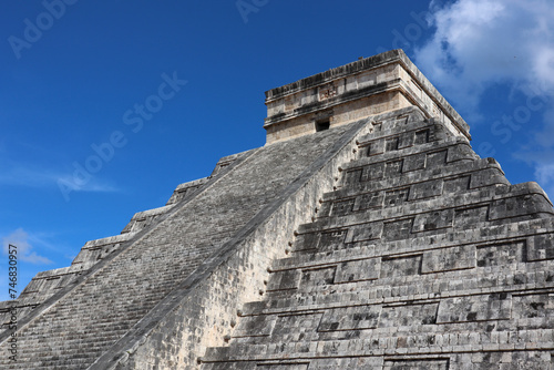 Chichen Itza pyramid, the pyramid of Kukulcan. 