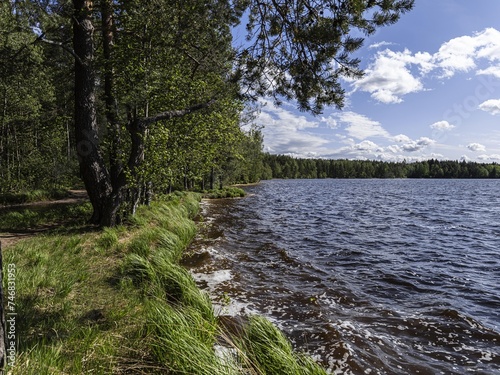 Beautiful landscape on the Vsevolozhsk Lakes, in the Leningrad region in North-West Russia