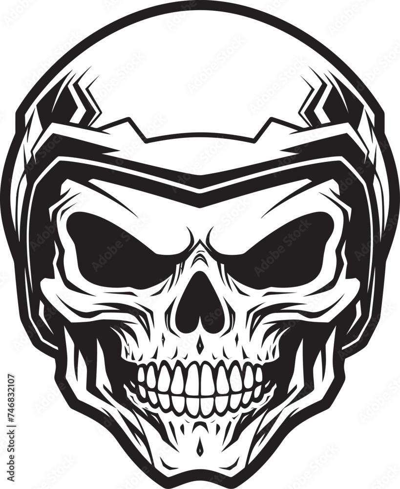 KnightShield Helmeted Skull Logo Design SecureSkull Vector Icon with Skull in Helmet