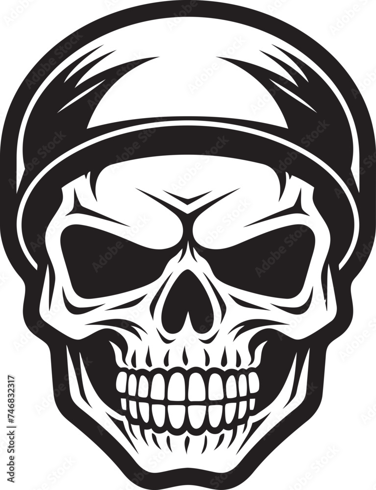 BoneDefender Vector Logo with Skull in Helmet Skull Armor Helmeted Skull Logo Design BoneDefender Vector Logo with Skull in Helmet Skull Armor Helmeted Skull Logo Design