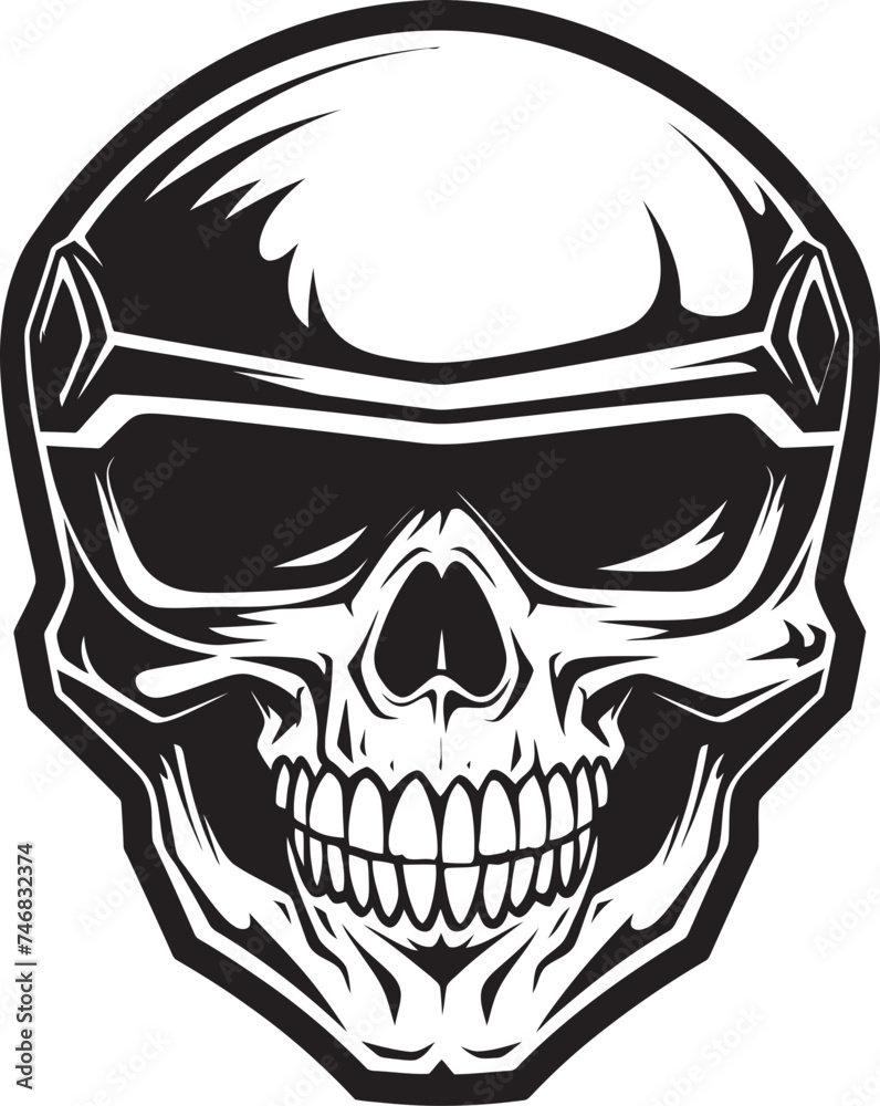 SkullArmor Vector Logo Design with Helmeted Skull HelmKnight Skull Wearing Helmet Icon Design