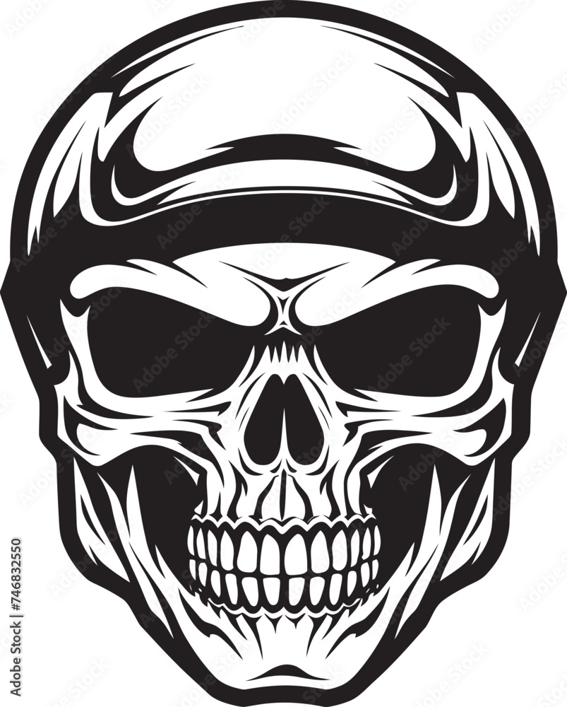 SkeleSentinel Vector Icon with Helmeted Skull BoneGuard Helmeted Skull Logo Design SkeleSentinel Vector Icon with Helmeted Skull BoneGuard Helmeted Skull Logo Design