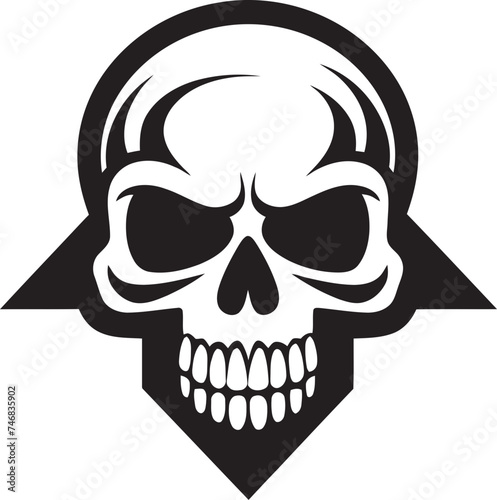 Contaminated Cranium Toxic Skull Icon Design Biohazard Boneyard Vector Graphic of Toxic Skull