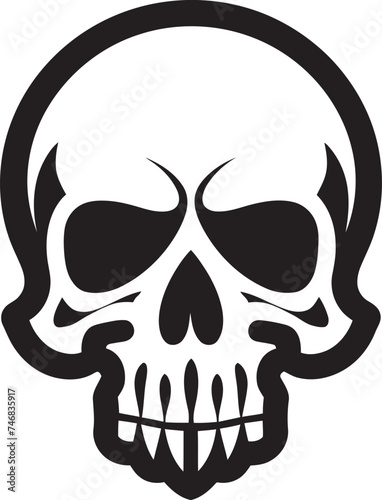 Lethal Emblem Toxic Skull Logo Design Icon Radioactive Remains Vector Icon of Toxic Skull