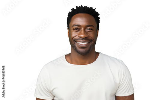 Close up of a happy african man