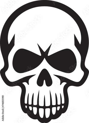 Lethal Emblem Toxic Skull Logo Design Icon Radioactive Remains Vector Icon of Toxic Skull