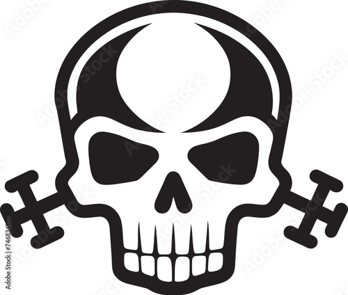 Biohazard Boneyard Vector Graphic of Toxic Skull Lethal Emblem Toxic Skull Logo Design Icon