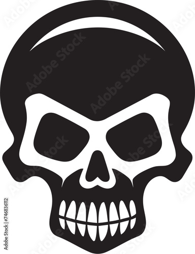 Lethal Emblem Toxic Skull Logo Design Icon Radioactive Remains Vector Icon of Toxic Skull