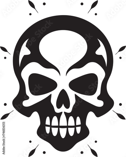 Lethal Mark Toxic Skull Logo Design Icon Radioactive Remains Vector Toxic Skull Icon