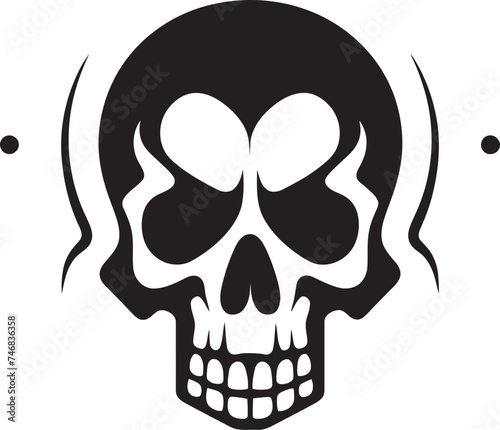 Lethal Mark Toxic Skull Logo Design Icon Radioactive Remains Vector Toxic Skull Icon