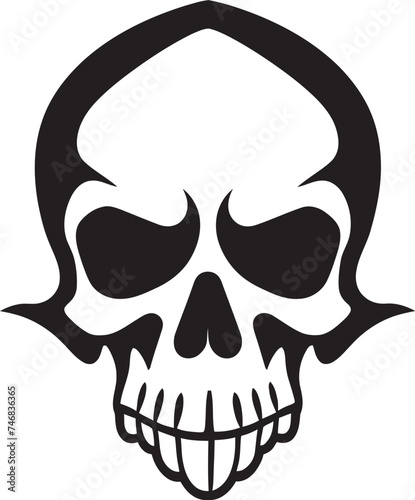 Radioactive Remains Vector Icon of Toxic Skull Chemical Contour Graphic Design with Toxic Skull Icon