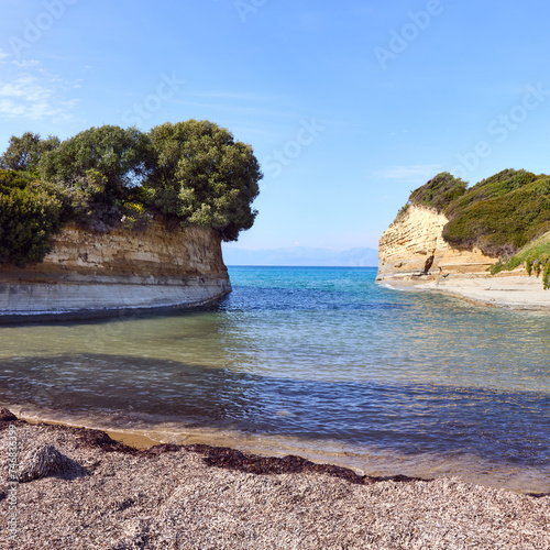 Sidari, Corfu, Greece. Rock formation of Canal D'Amour in Sidari. Canal of Love.