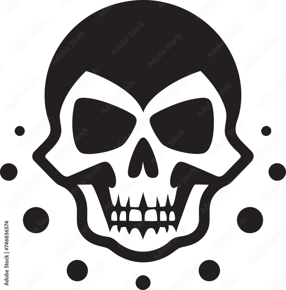 Fototapeta premium Toxicity Trophy Iconic Design of Toxic Skull Venomous Visage Toxic Skull Vector Logo Design