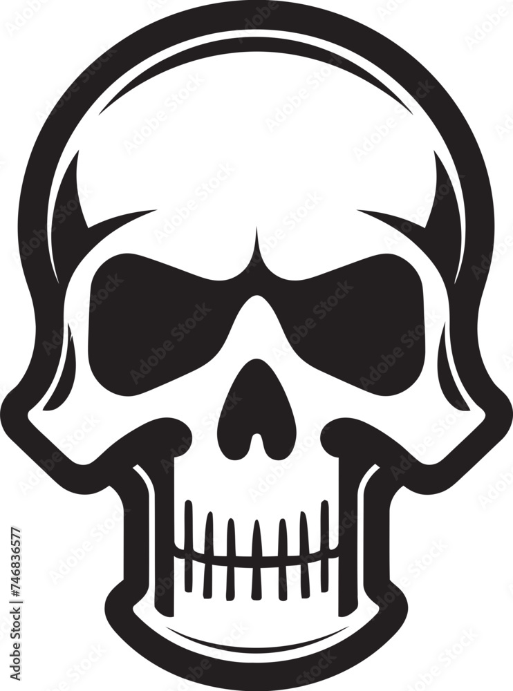 Obraz premium Contaminated Cranium Toxic Skull Icon Design Biohazard Boneyard Vector Graphic of Toxic Skull