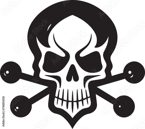 Venomous Visage Toxic Skull Vector Logo Design Hazardous Cranium Graphic Icon of Toxic Skull