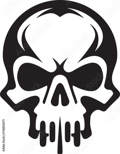 Lethal Emblem Toxic Skull Logo Design Icon Radioactive Remains Vector Icon of Toxic Skull