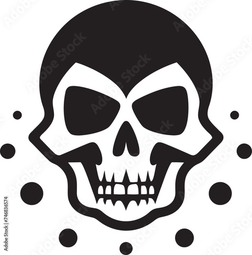 Toxicity Trophy Iconic Design of Toxic Skull Venomous Visage Toxic Skull Vector Logo Design