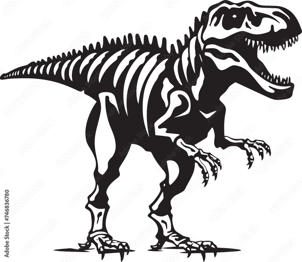 Ancient Artifact Tyrannosaurus Skeleton Vector Logo Prehistoric Pride T Rex Skeleton Graphic Emblem Ancient Artifact Tyrannosaurus Skeleton Vector Logo Prehistoric Pride T Rex Skeleton Graphic Emblem