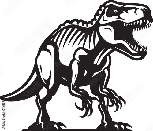 Prehistoric Powerhouse Tyrannosaurus Logo Ancient Apex T Rex Graphic Design © BABBAN