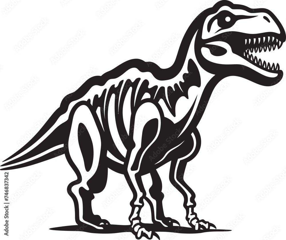 Obraz premium Prehistoric Pride Tyrannosaurus Graphic Emblem Paleontological Prestige T Rex Icon Design