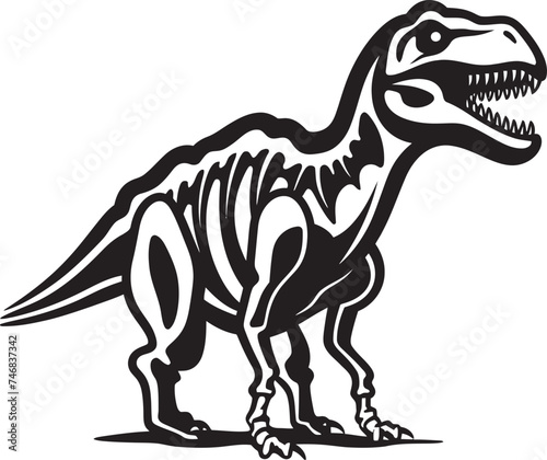 Prehistoric Pride Tyrannosaurus Graphic Emblem Paleontological Prestige T Rex Icon Design